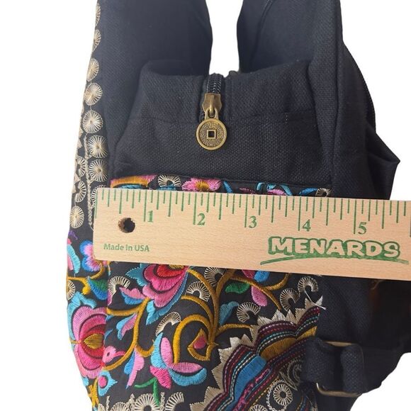Boho Embroidered Backpack Purse - Picture 7 of 15